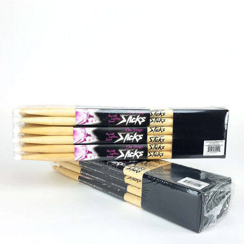 On-Stage MN5A - Maple Wood Drum Sticks Nyplon Tips